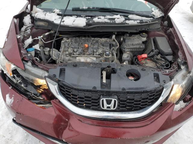 2HGFB2F56DH000672 - 2013 HONDA CIVIC LX BURGUNDY photo 11