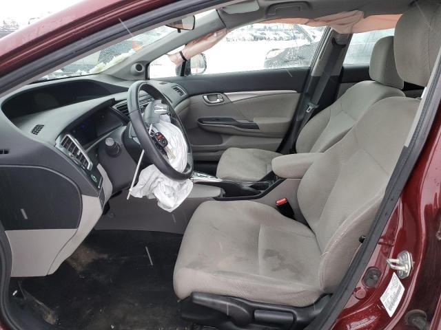 2HGFB2F56DH000672 - 2013 HONDA CIVIC LX BURGUNDY photo 7