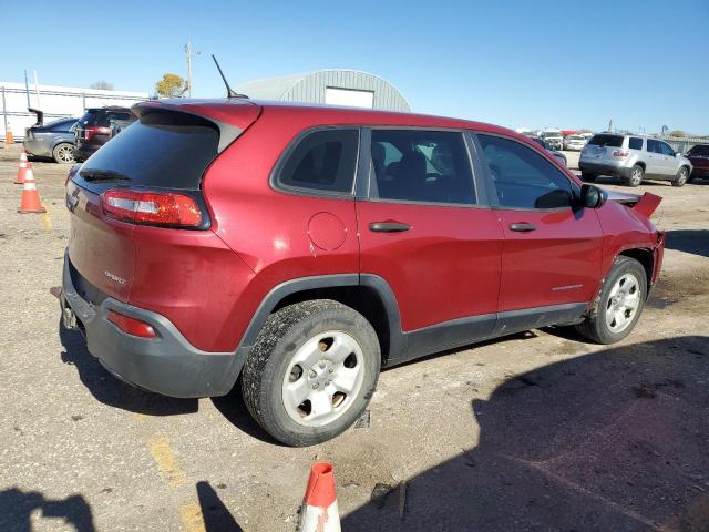 1C4PJLAB5EW217576 - 2014 JEEP CHEROKEE SPORT RED photo 3