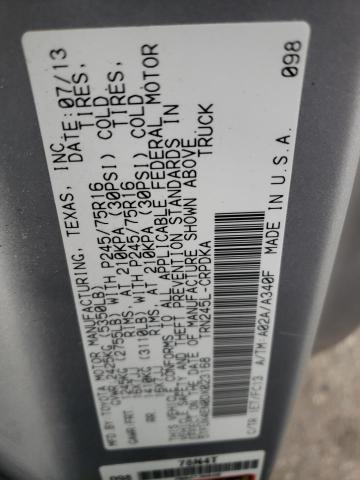 5TFUX4EN0DX023168 - 2013 TOYOTA TACOMA ACCESS CAB Күміс фото 12