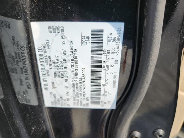 1FMEU74867UA86092 - 2007 FORD EXPLORER EDDIE BAUER BLACK photo 13
