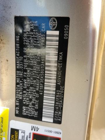 4T1BF3EK5BU134450 - 2011 TOYOTA CAMRY BASE Qızıl foto 12