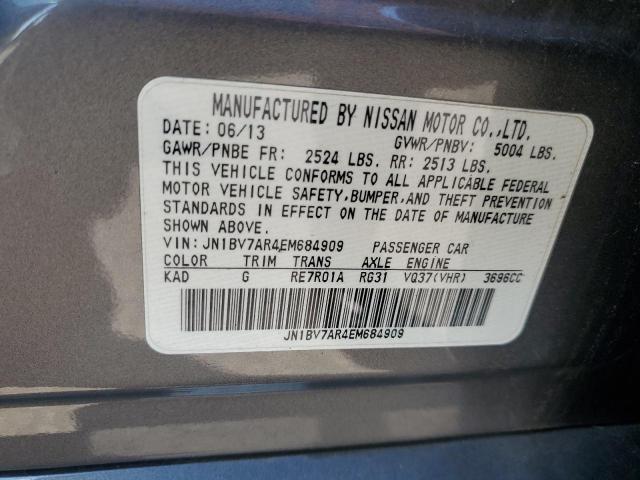 JN1BV7AR4EM684909 - 2014 INFINITI Q50 BASE GRAY photo 12
