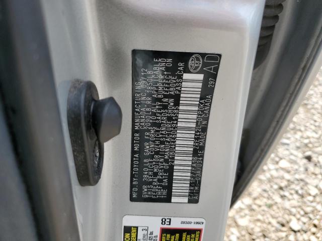 2T1BU4EE6DC941585 - 2013 TOYOTA COROLLA BASE ვერცხლისფერი ფოტო 13