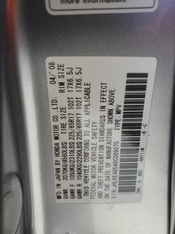 JHLRE48548C069075 - 2008 HONDA CR-V EX GRAY photo 12