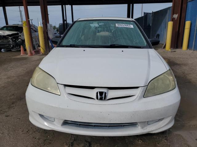 2HGES16504H528939 - 2004 HONDA CIVIC LX WHITE photo 5