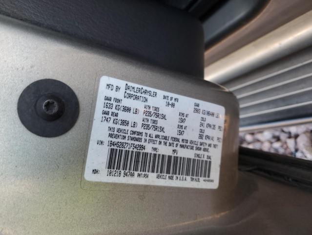 1B4HS28Z71F542994 - 2001 DODGE DURANGO GRAY photo 12