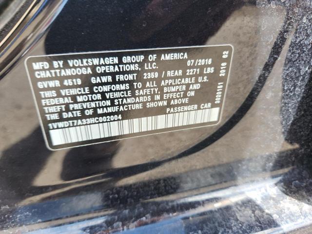 1VWDT7A33HC002004 - 2017 VOLKSWAGEN PASSAT R-LINE Qara foto 13