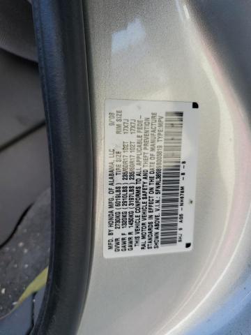 5FNRL38989B005819 - 2009 HONDA ODYSSEY TOURING SILVER photo 13