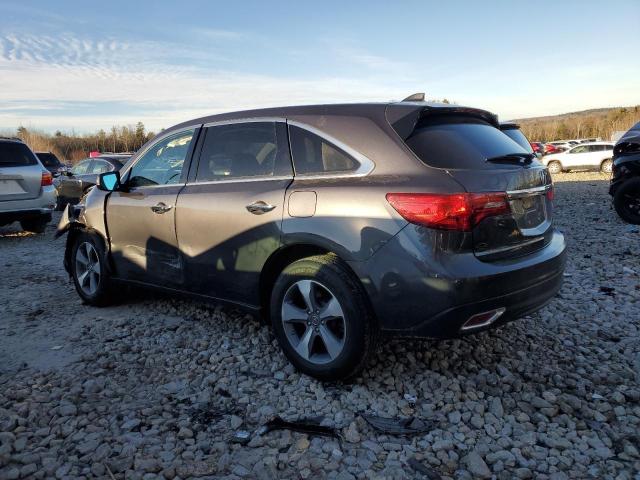 5FRYD4H23GB049739 - 2016 ACURA MDX GRAY photo 2