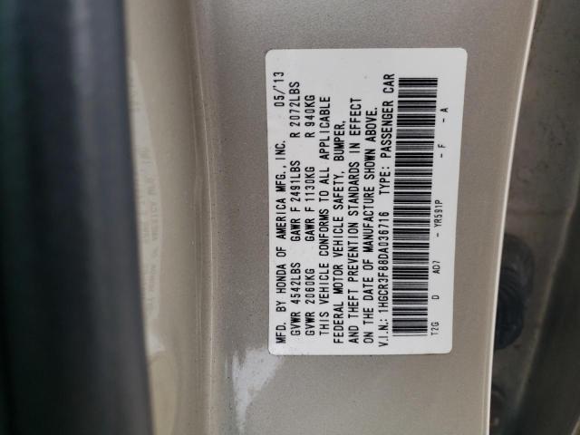 1HGCR3F88DA036716 - 2013 HONDA ACCORD EXL GOLD photo 12