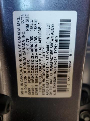 2HKRM4H36GH614517 - 2016 HONDA CR-V LX GRAY photo 13