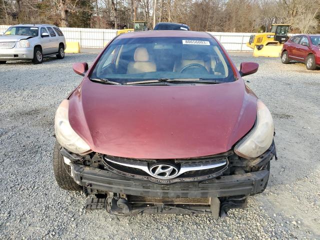 KMHDH4AEXDU772365 - 2013 HYUNDAI ELANTRA GLS BURGUNDY photo 5