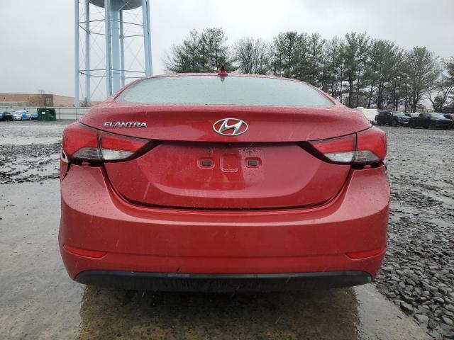 KMHDH4AE7FU447143 - 2015 HYUNDAI ELANTRA SE RED photo 6