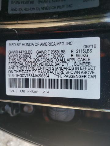 1HGCV1F34JA203394 - 2018 HONDA ACCORD SPORT BLACK photo 13