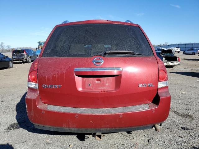 5N1BV28U07N136490 - 2007 NISSAN QUEST S RED photo 6