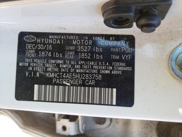 KMHCT4AE5HU283758 - 2017 HYUNDAI ACCENT SE Weiß Foto 21