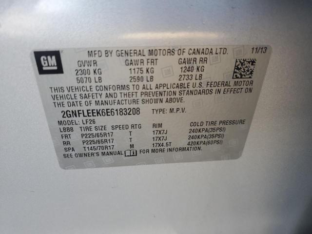 2GNFLEEK6E6183208 - 2014 CHEVROLET EQUINOX LS ვერცხლისფერი ფოტო 14