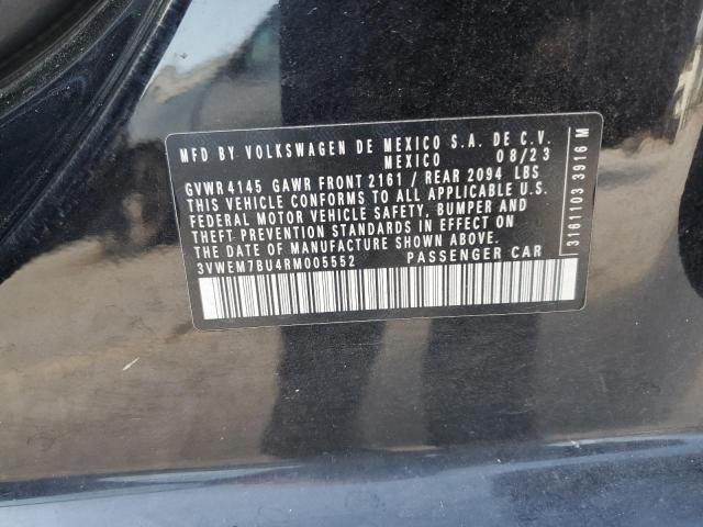 3VWEM7BU4RM005552 - 2024 VOLKSWAGEN JETTA SE BLACK photo 12