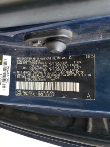 5TDZA22C85S298941 - 2005 TOYOTA SIENNA XLE BLUE photo 14