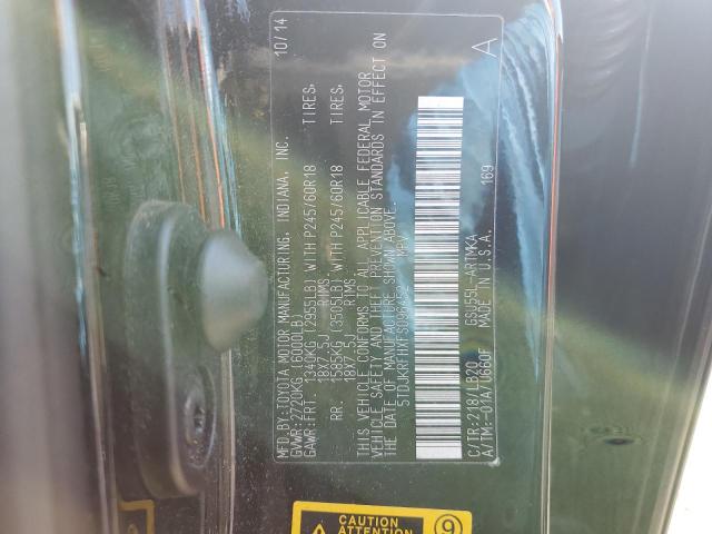 5TDJKRFHXFS096452 - 2015 TOYOTA HIGHLANDER XLE 黑色 照片 13