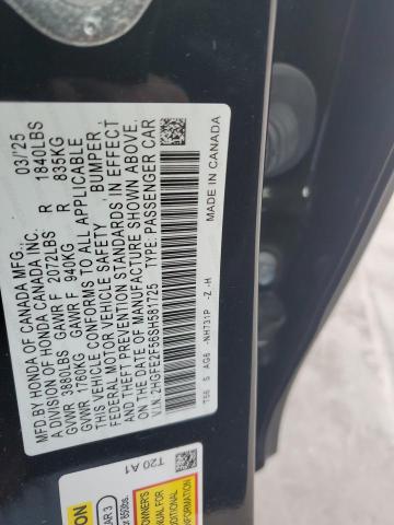 2HGFE2F56SH581725 - 2025 HONDA CIVIC SPORT BLACK photo 12