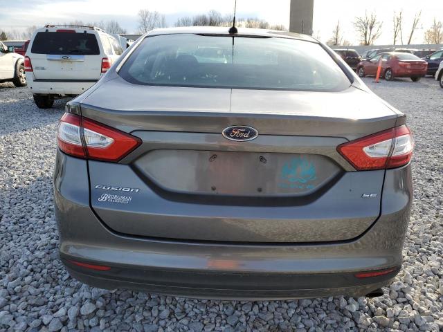 1FA6P0H79E5389034 - 2014 FORD FUSION SE GRAY photo 6