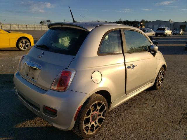 3C3CFFBRXCT357658 - 2012 FIAT 500 SPORT SILVER photo 3