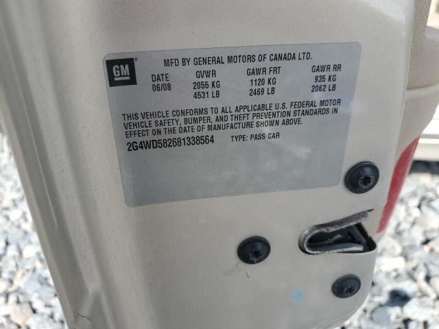 2G4WD582681338564 - 2008 BUICK LACROSSE CXL თაფლისფერი ფოტო 13