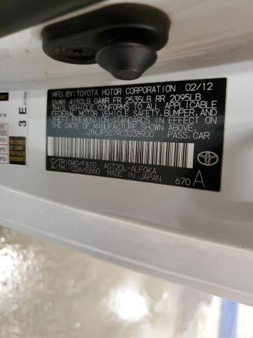 JTKJF5C79C3038900 - 2012 TOYOTA SCION TC 白色 照片 12