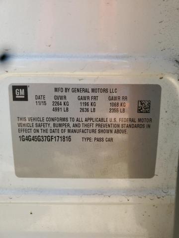 1G4G45G37GF171816 - 2016 BUICK LACROSSE SPORT TOURING 白色 照片 13