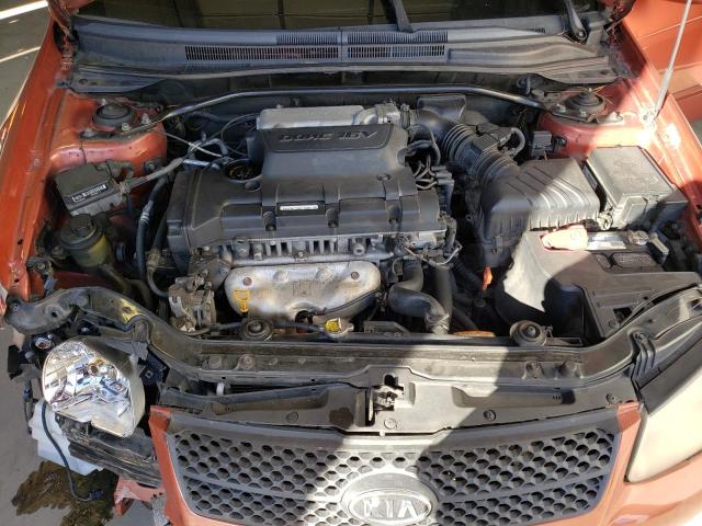 KNAFE161675008342 - 2007 KIA SPECTRA SX ORANGE photo 11