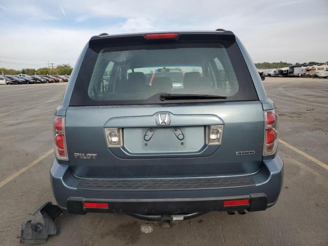 2HKYF18167H528045 - 2007 HONDA PILOT LX Կապույտ լուսանկար 6