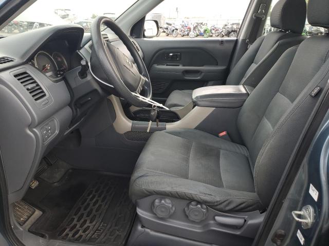 2HKYF18167H528045 - 2007 HONDA PILOT LX Կապույտ լուսանկար 7