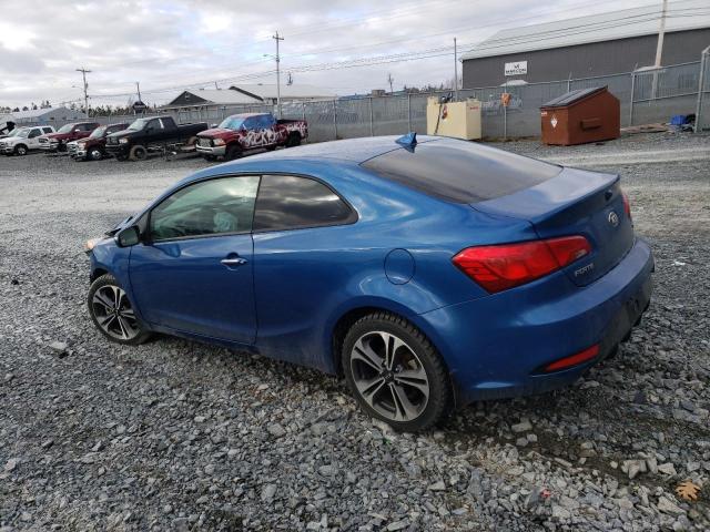 KNAFX6A80E5210182 - 2014 KIA FORTE EX BLUE photo 2