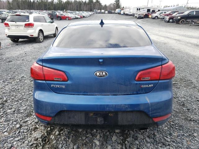 KNAFX6A80E5210182 - 2014 KIA FORTE EX BLUE photo 6