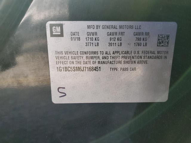 1G1BC5SM6J7168451 - 2018 CHEVROLET CRUZE LS 黑色 照片 12