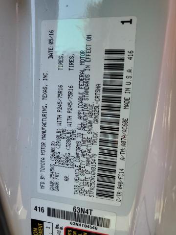 5TFRZ5CN1GX015478 - 2016 TOYOTA TACOMA ACCESS CAB WHITE photo 13