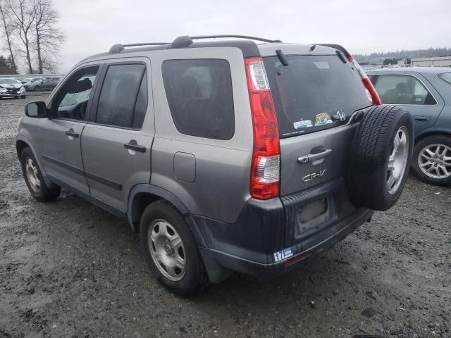 JHLRD78556C041335 - 2006 HONDA CR-V LX GRAY photo 2