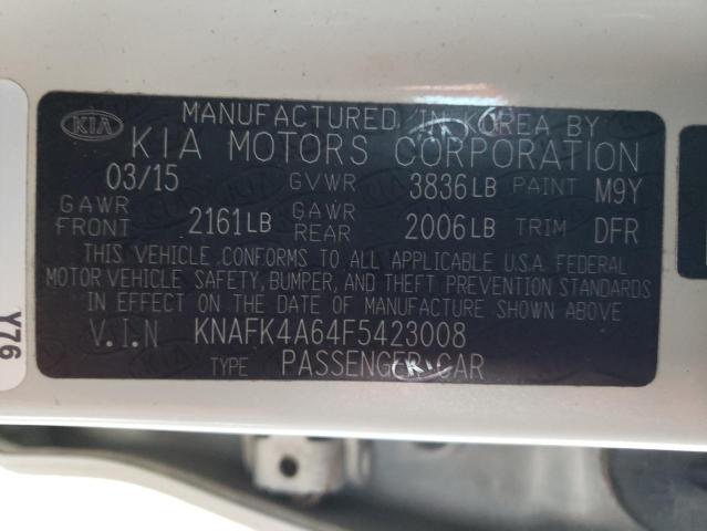 KNAFK4A64F5423008 - 2015 KIA FORTE LX GRAY photo 13