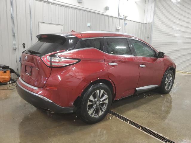 5N1AZ2MG4FN206216 - 2015 NISSAN MURANO S RED photo 3