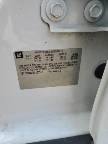 1G11C5SL2EU166318 - 2014 CHEVROLET MALIBU 1LT WHITE photo 12