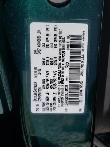 1D7HA18DX4J166738 - 2004 DODGE RAM 1500 ST 绿色 照片 12