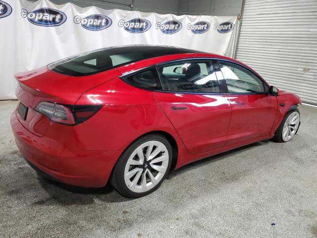 5YJ3E1EA1NF291168 - 2022 TESLA MODEL 3 RED photo 3