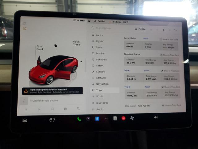 5YJ3E1EA1NF291168 - 2022 TESLA MODEL 3 RED photo 9