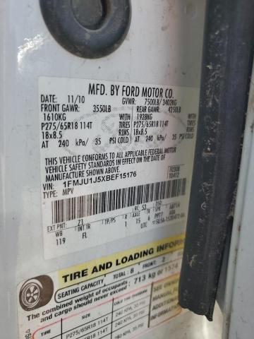 1FMJU1J5XBEF15176 - 2011 FORD EXPEDITION XLT WHITE photo 13