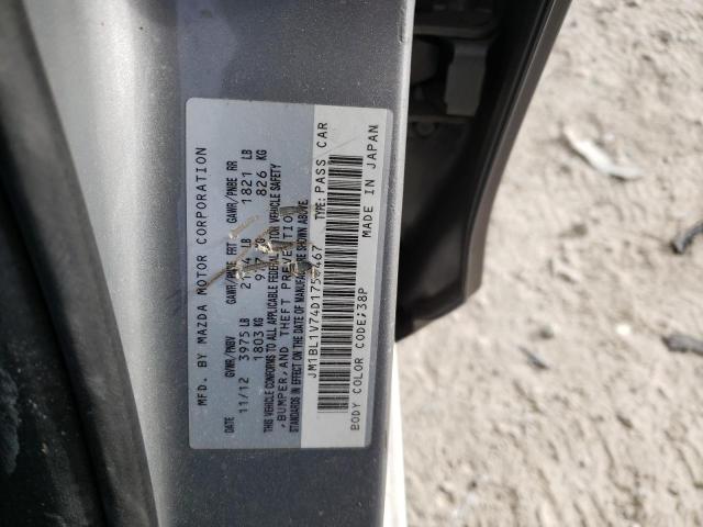 JM1BL1V74D1751467 - 2013 MAZDA 3 I SILVER photo 12