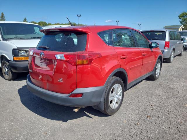 2T3BFREV6EW155140 - 2014 TOYOTA RAV4 LE RED photo 4