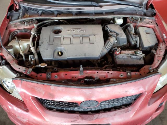 1NXBU40E89Z128102 - 2009 TOYOTA COROLLA BASE წითელი ფოტო 11