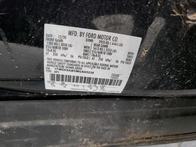 1FM5K8AB5MGA65238 - 2021 FORD EXPLORER POLICE INTERCEPTOR Schwarz Foto 13